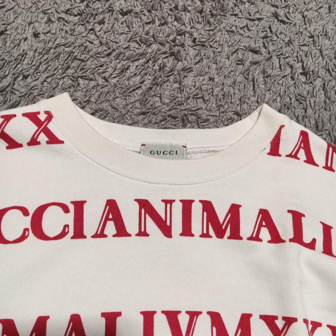 【美品】GUCCI トレーナー　スウエット　ロゴ　プリント　サイズ12