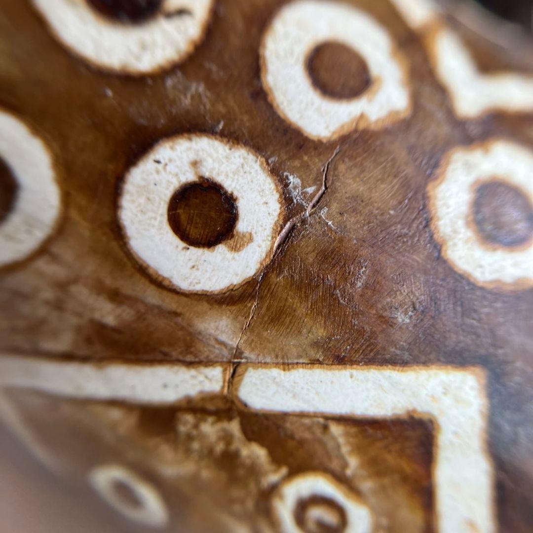 チベット超特大 多眼天珠 大天珠 ビーズ 開運 風水 信仰 時代物 置物