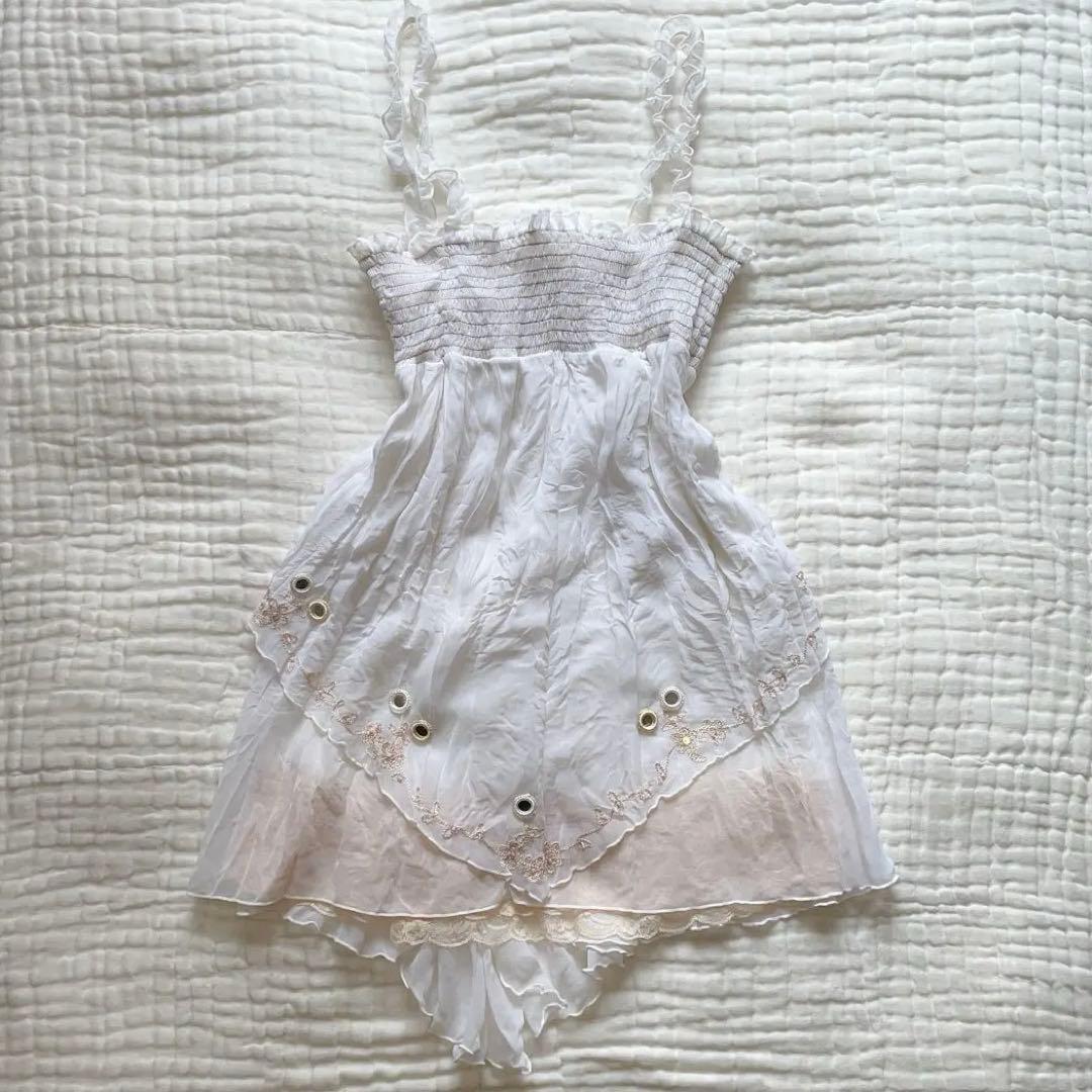 00s 希少 LIZLISA 旧タグ カシュクールベビードール風キャミワンピ