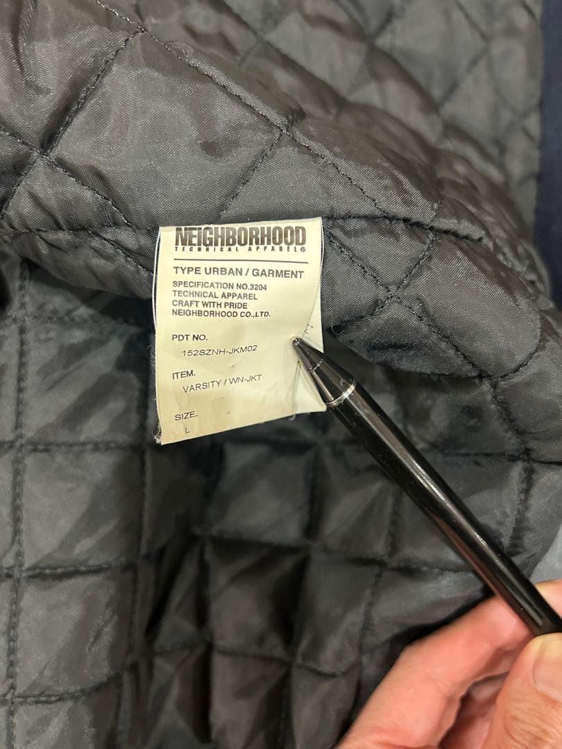 NEIGHBORHOOD メルトン スタジャン L 黒 1901