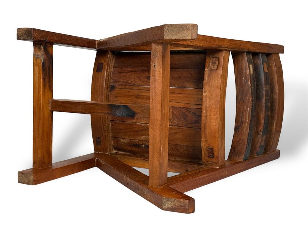 アンティークチェア　チーク　木製 椅子 重厚 天然木 無垢材 銘木 家具