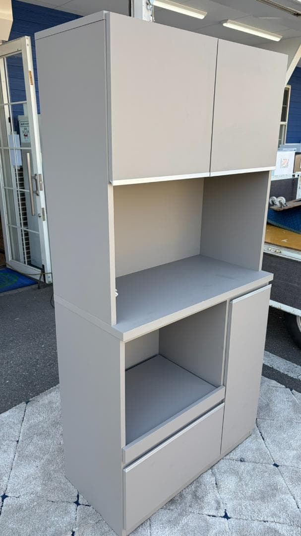 【福岡市限定】レンジボード 食器棚 89×44.5×184cm