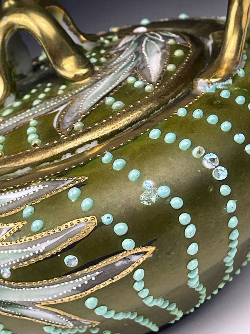 【希少】オールドノリタケ シュガーボウル クリーマー ジュエル エナメル盛り