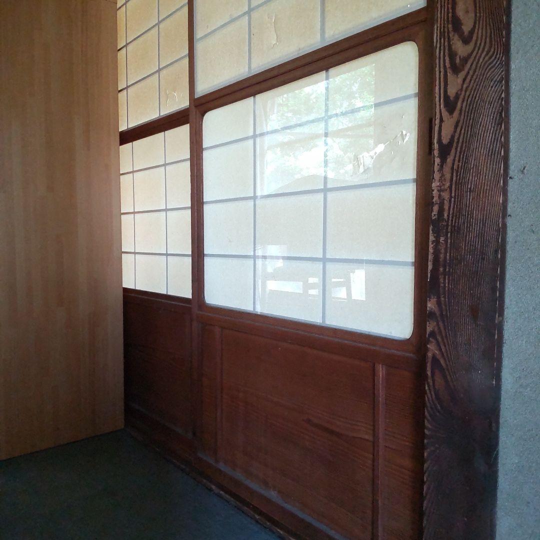 専用　直接引取　雪見障子　障子　建具　昭和　古民家　４枚組　リフォーム