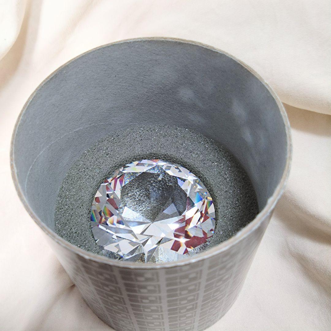 【希少】旧SWAROVSKI クリスタルラウンドカット置物 30% Pbo