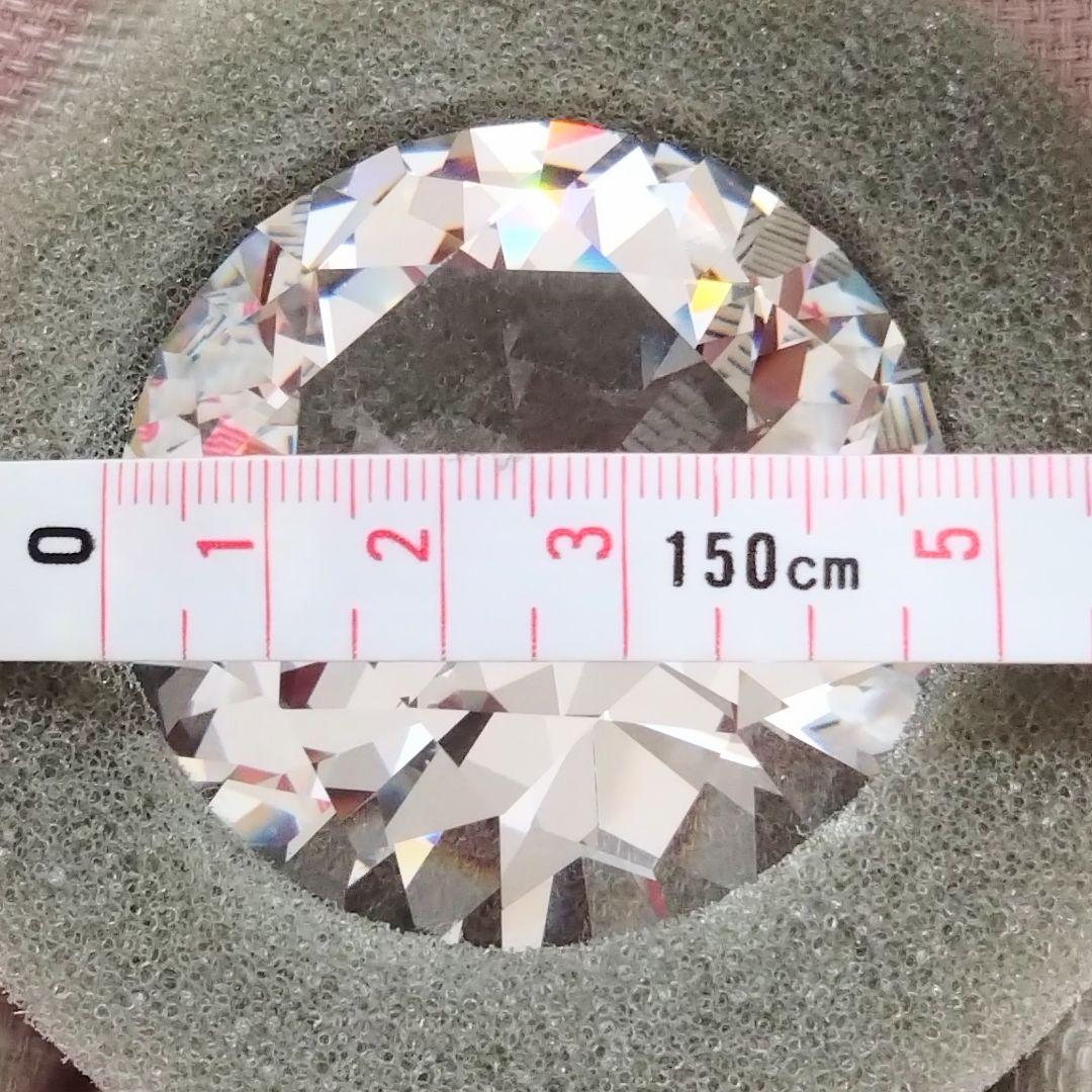 【希少】旧SWAROVSKI クリスタルラウンドカット置物 30% Pbo
