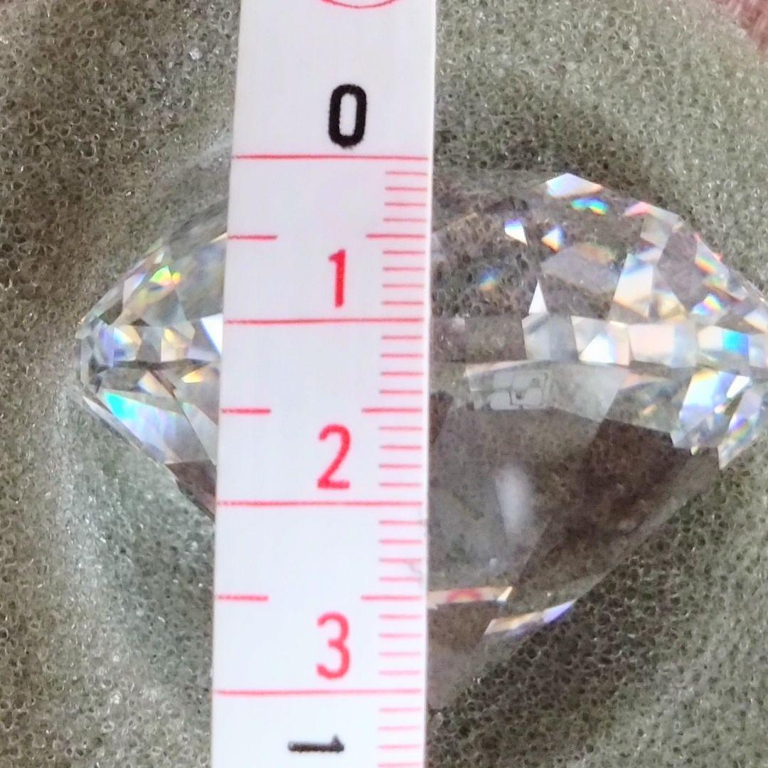 【希少】旧SWAROVSKI クリスタルラウンドカット置物 30% Pbo
