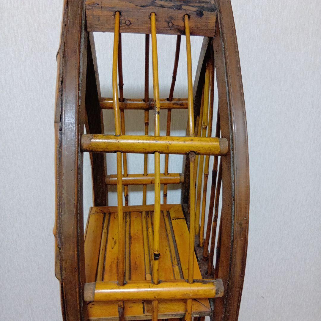 アジアン　3段バンブーラック 竹製 ディスプレイラック 飾り棚