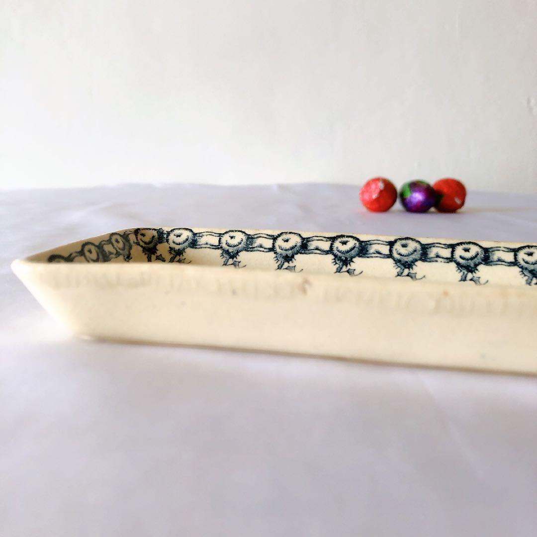 ジアン CACTUS サボテン トゥースディッシュ ブルー アンティーク食器