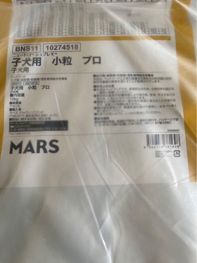 Nutro Supremo 子犬用 小粒 1kg