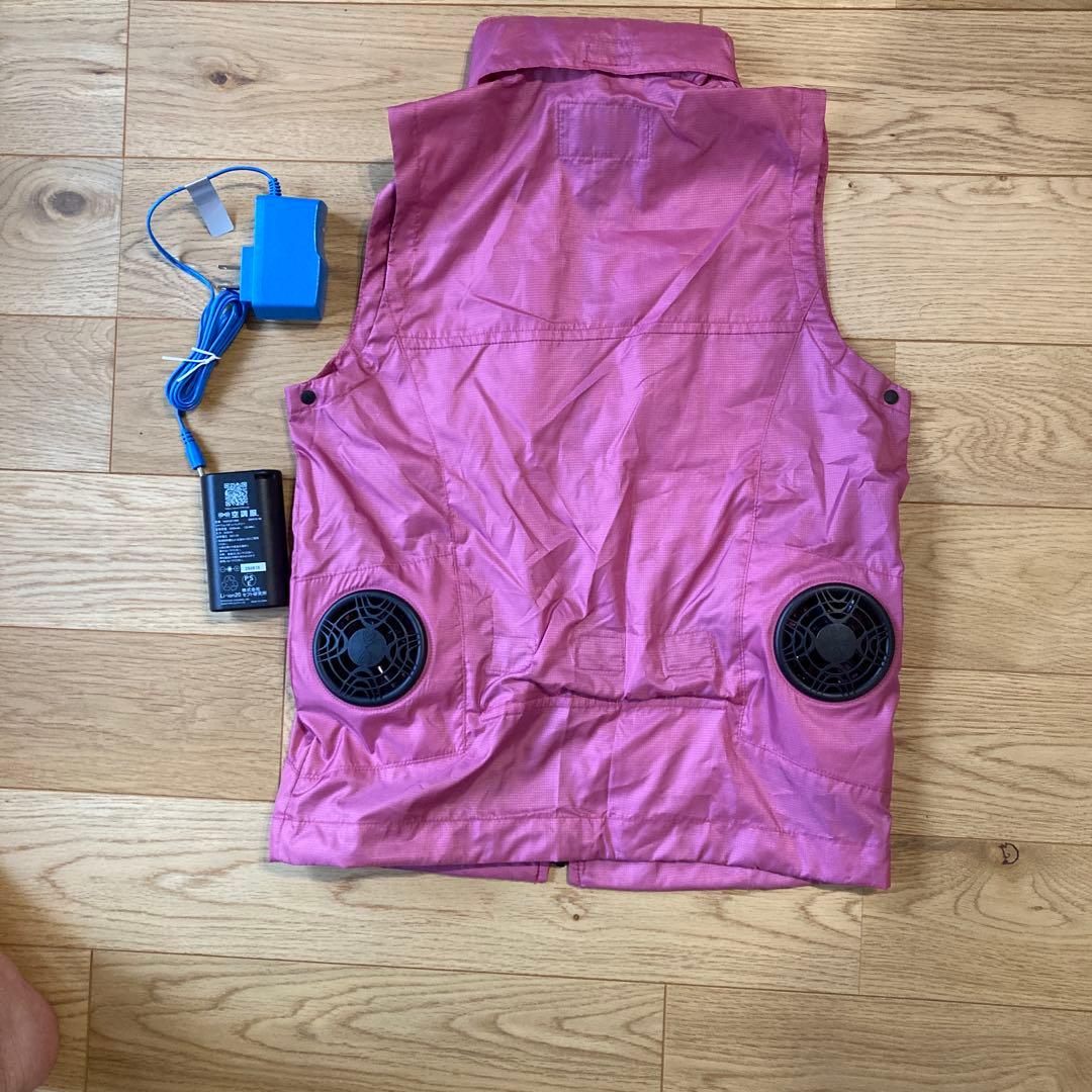 ファン付きピンクベスト（バッテリー付き）　空調服
