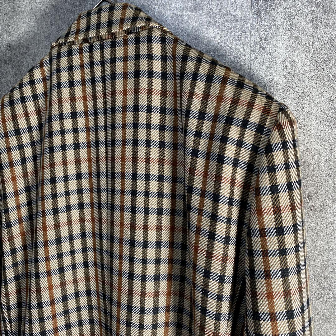 DAKS LONDON 英国　チェック ウールジャケット テーラード 15ABR