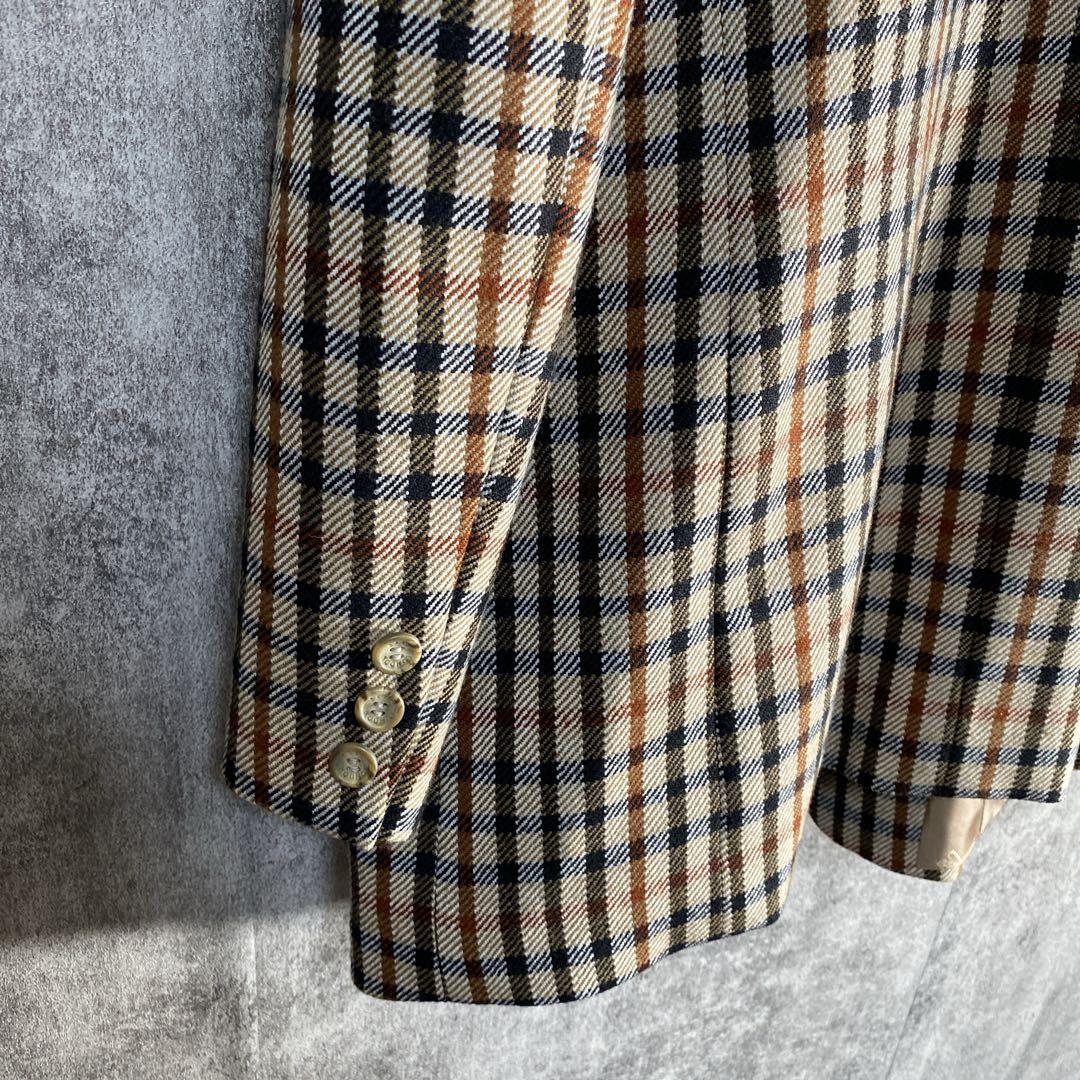 DAKS LONDON 英国　チェック ウールジャケット テーラード 15ABR