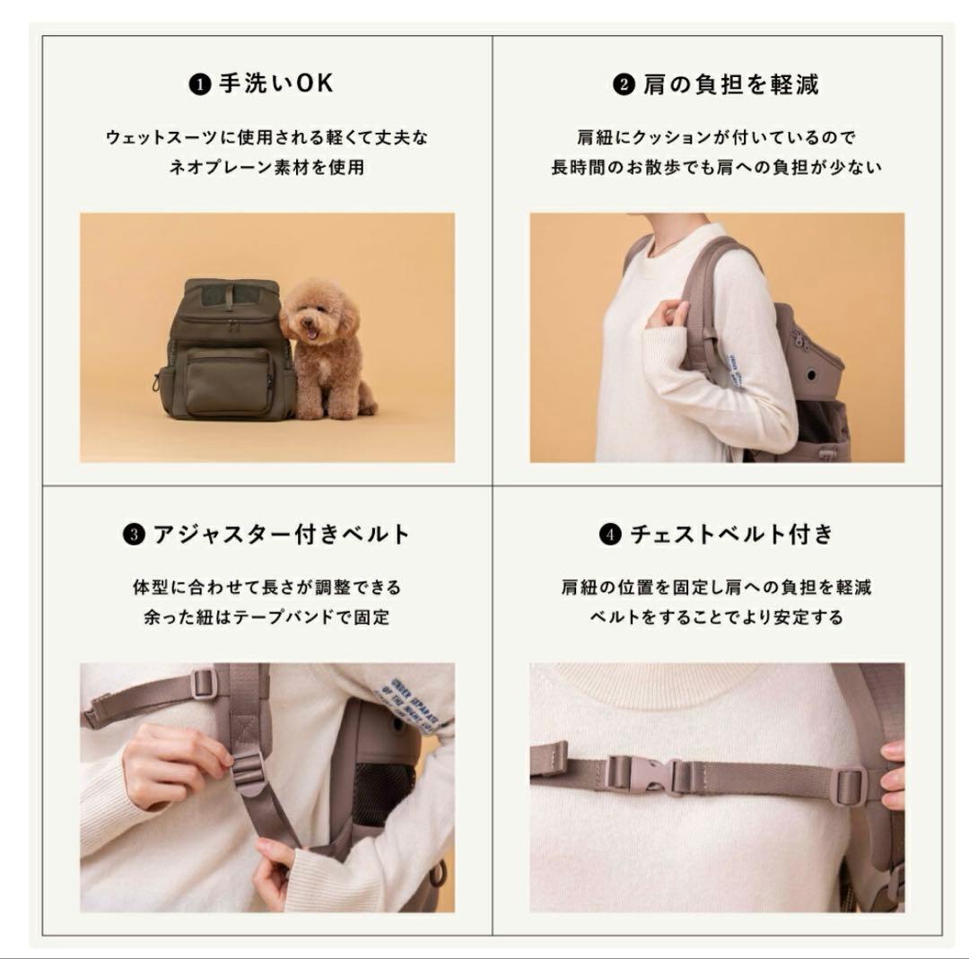 新品　CITYDOG ネオプレーンバックパックキャリー　Rサイズ　ブラウン