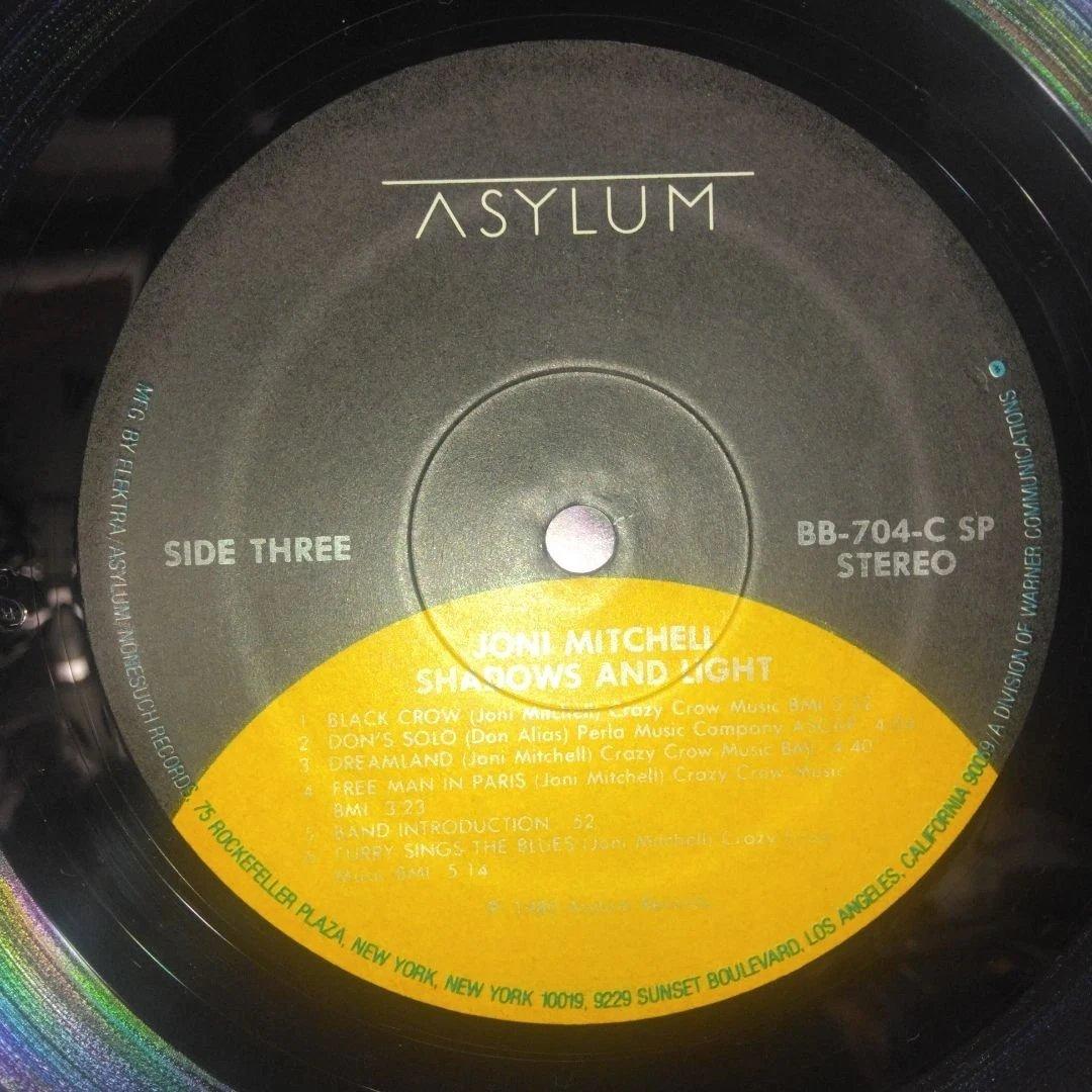 ['83年再発US盤2LP]ジョニミッチェル/シャドウズアンドライツ SPプレス
