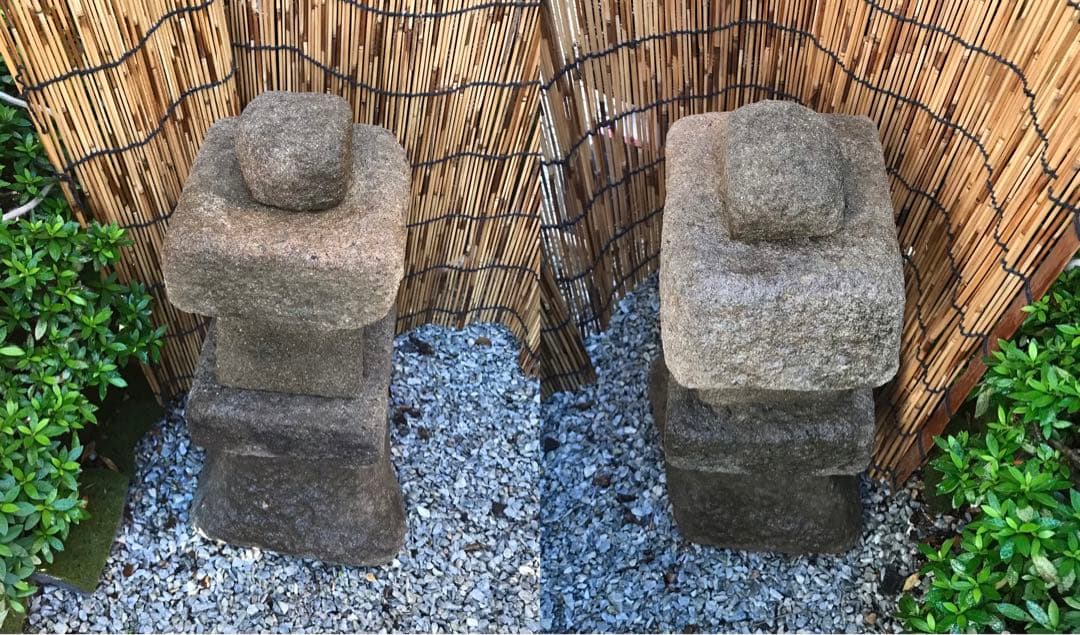 【天然自然石・常夜燈型石灯篭・坪庭灯篭・茶庭灯篭】オブジェ箱庭庭石造園水石天然石