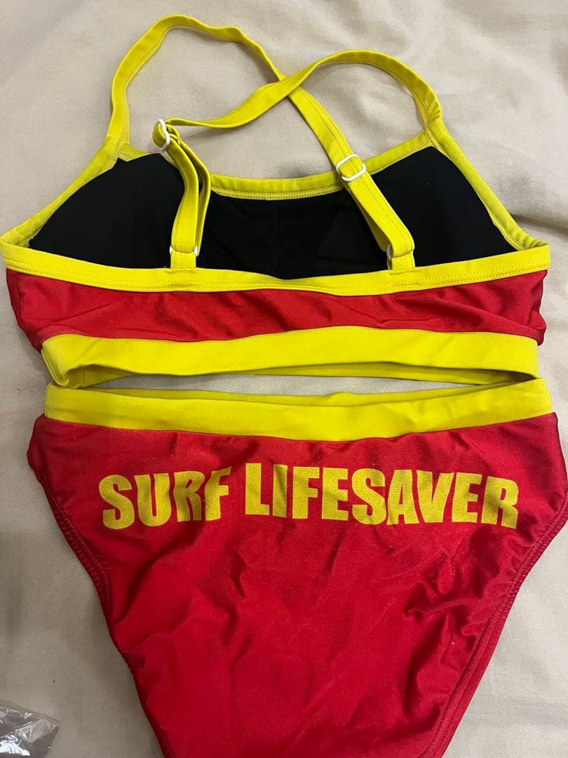 レア ライフセービング TYR 赤/黄色 ビキニ 水着