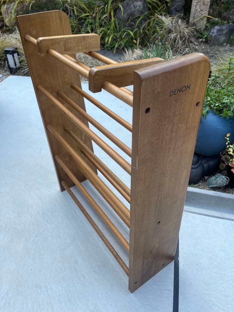 希少 DENON 木製 CDラック インテリア アンティーク