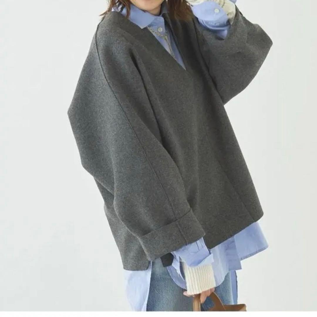 R’IAM PLAGEシルエットブラウス　グレー