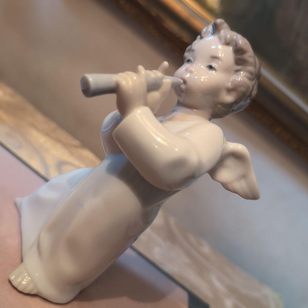 ♥リヤドロ♥天使二体・クリスマスツリー♥ガラスケース付き