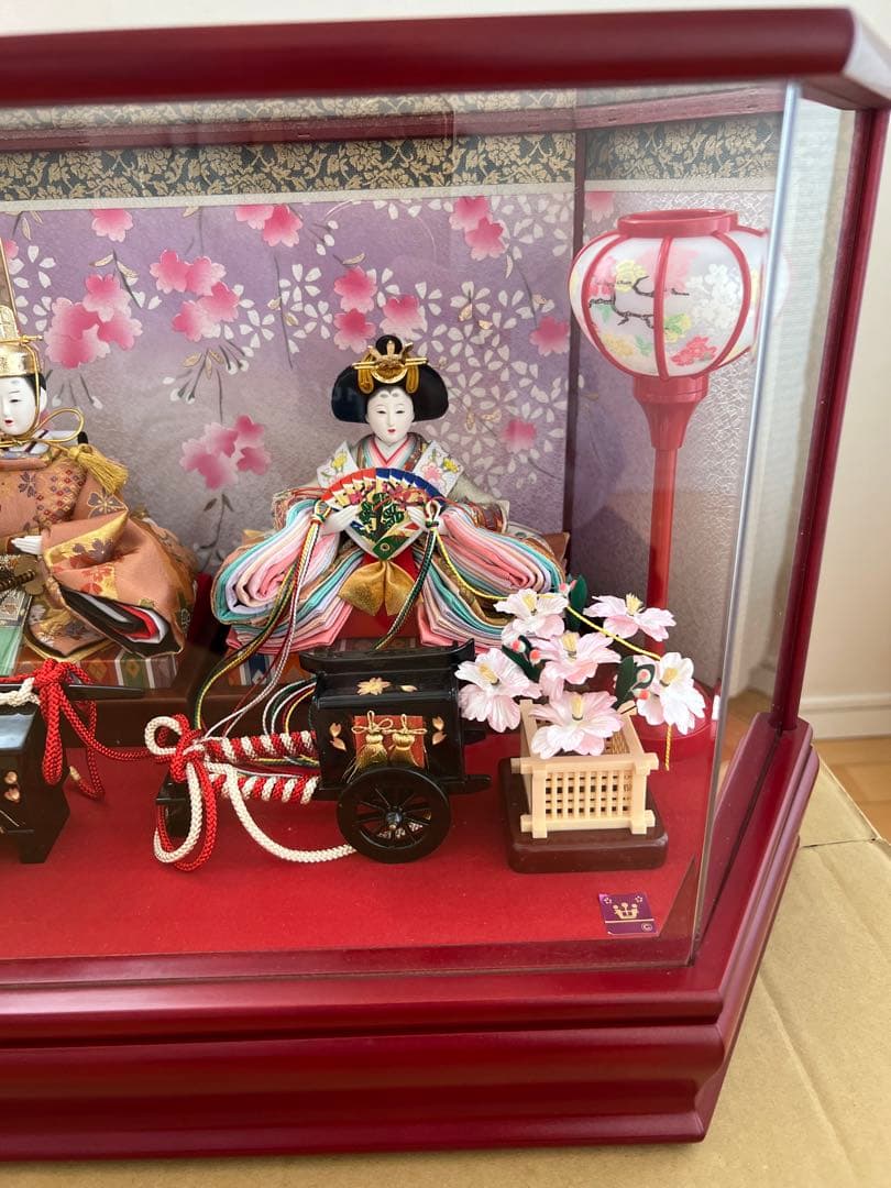 雛人形セット ガラスケース付き