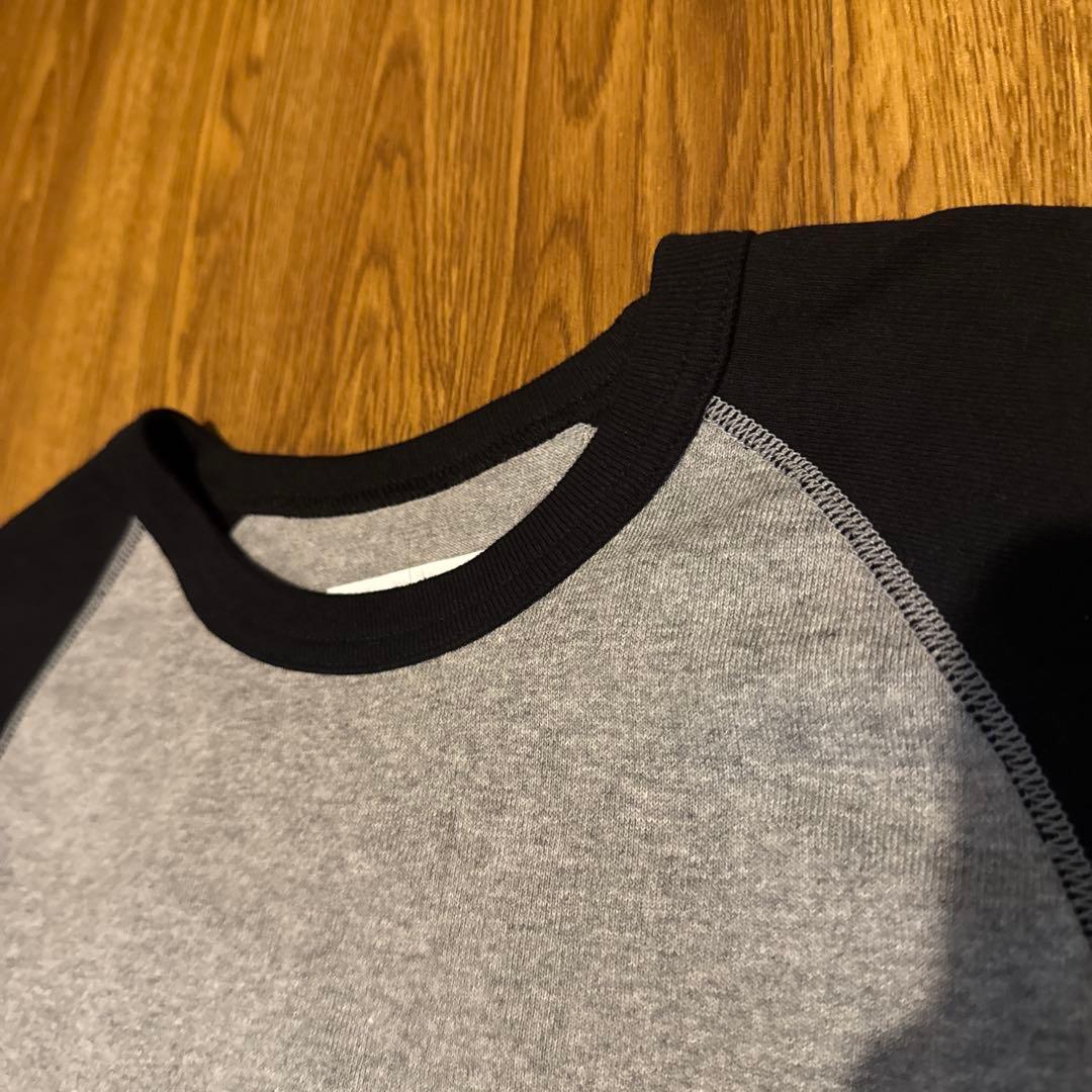 WTAPS ラグランスリーブ長袖Tシャツ グレー/ブラック Lsize