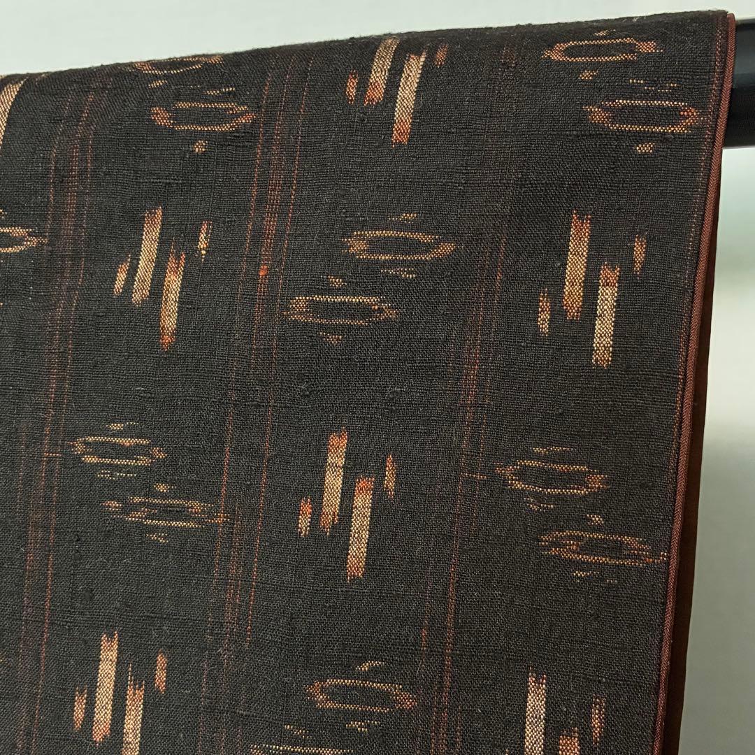 D157 本場久米島紬　正絹　着物　袷　極美品