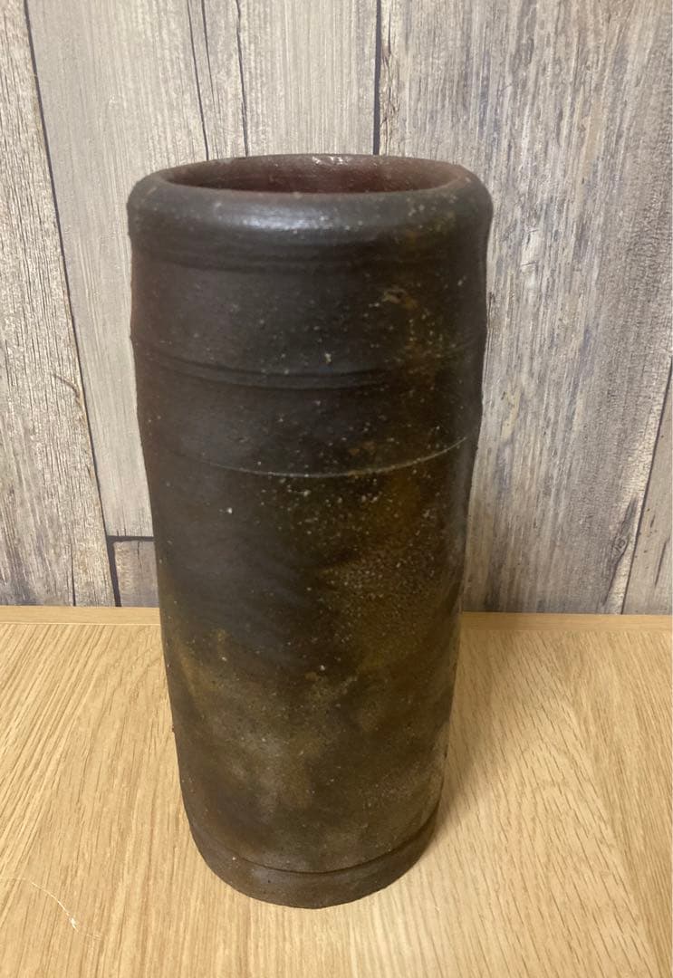 人間国宝　藤原啓　備前焼　花瓶　共箱