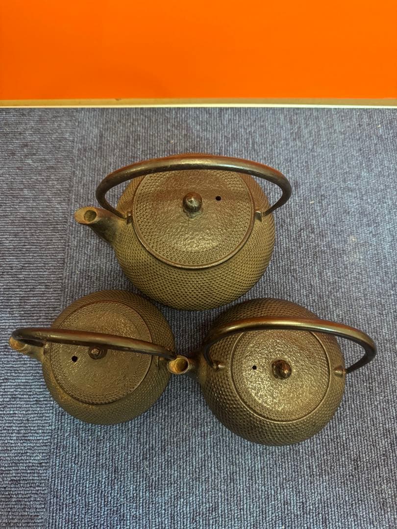 1905 南部鉄器　鉄瓶　3客