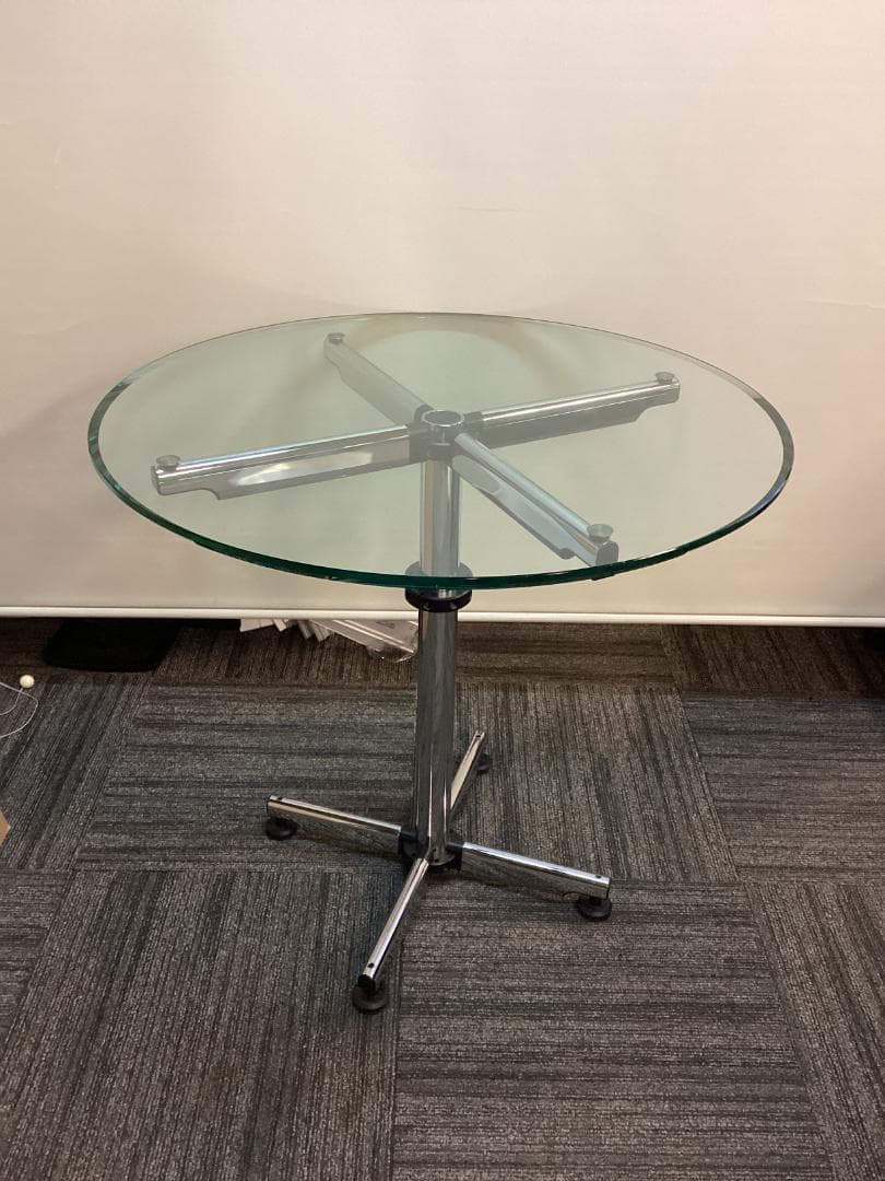 希少　１台のみ　USM　キトス　ラウンドテーブル　丸　795Φ　ガラス