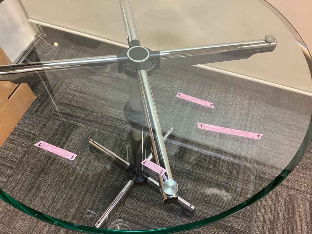 希少　１台のみ　USM　キトス　ラウンドテーブル　丸　795Φ　ガラス