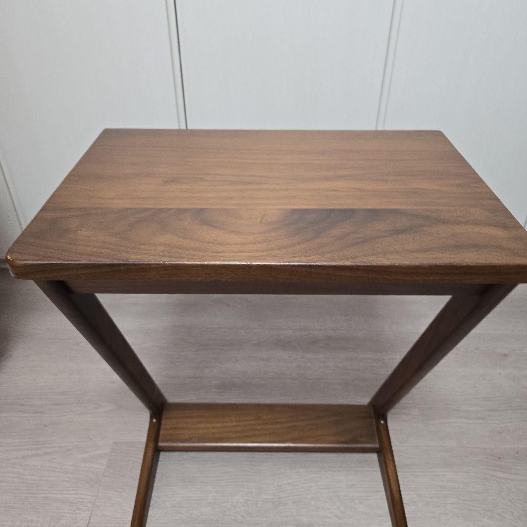 の*り様 飛騨家具 イバタインテリア STサイドテーブル 45 ウォールナット