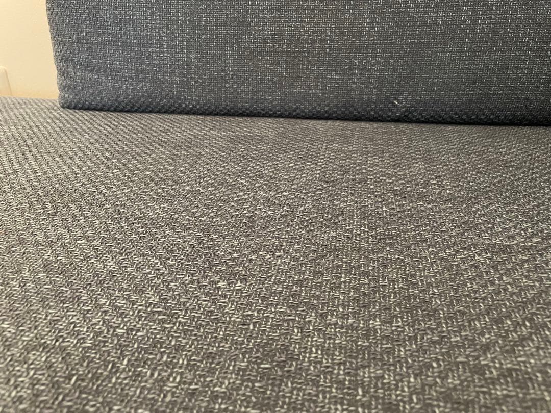 ダークブルー グレー カウチソファ