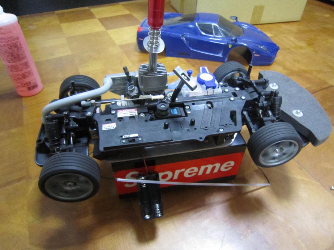 エンジン1発始動 1/10 タミヤ TG10 mk-1 フルメカ フェラーリ