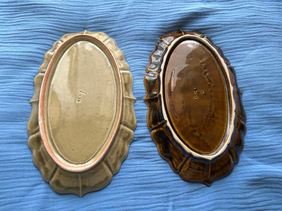 宮田竜司さん　楕円　フリル皿 2枚セット