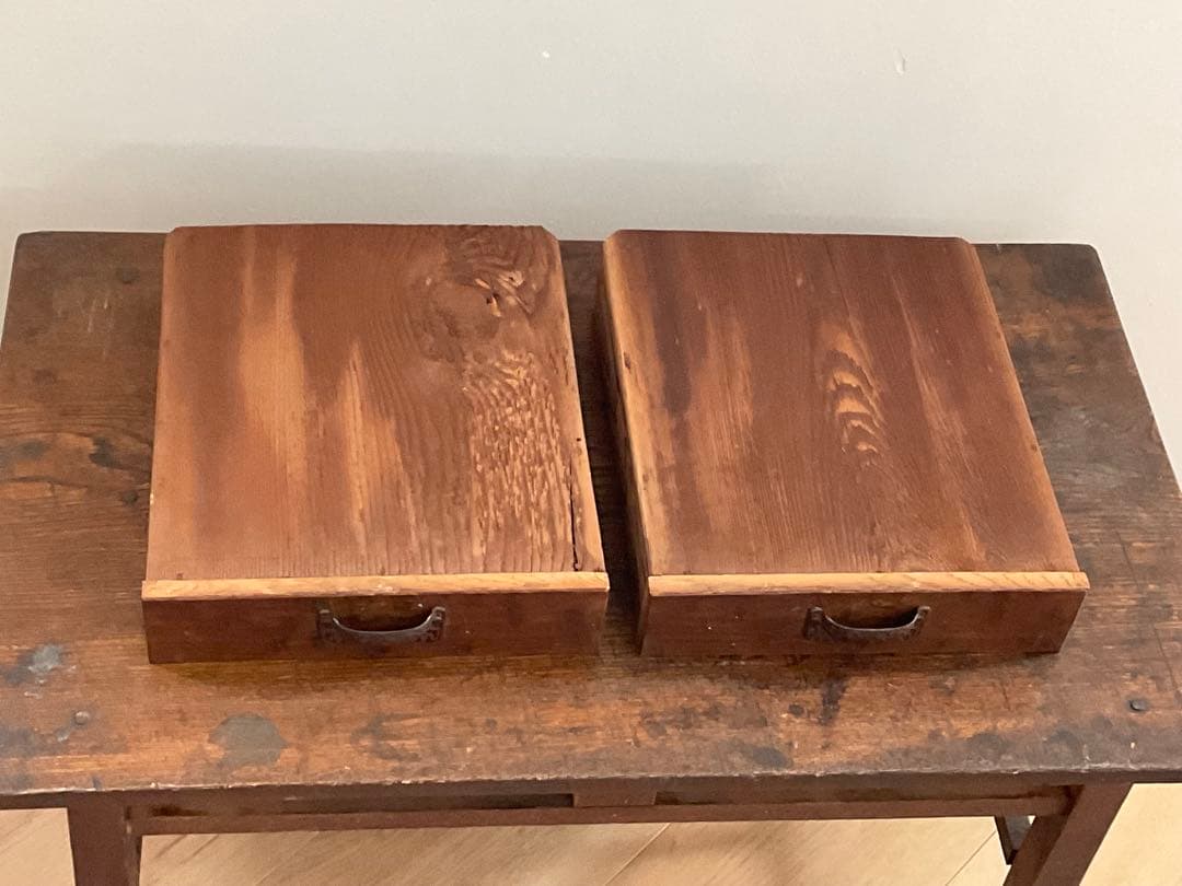 文机　貝殻 シェル型取っ手　アンティーク家具　古道具