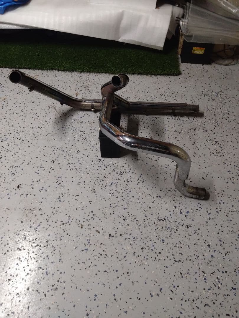 ハーレーFLSTCエボ２本出しマフラー エキパイ