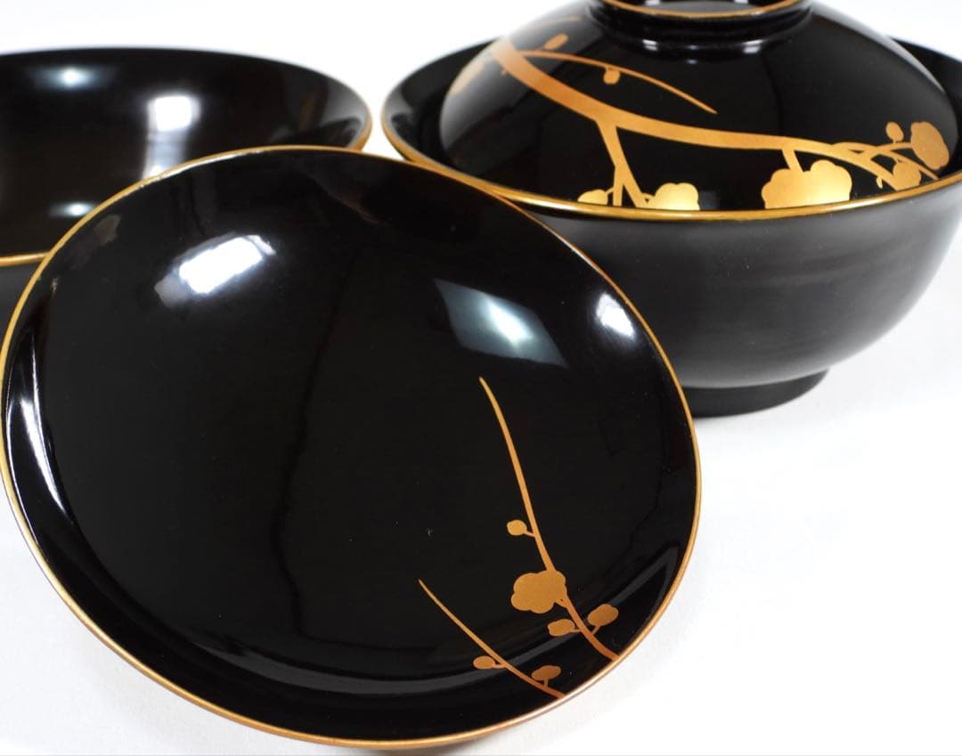 輪島塗 吸物椀 石昌斉作5客 御節料理 お正月料理 茶懐石道具