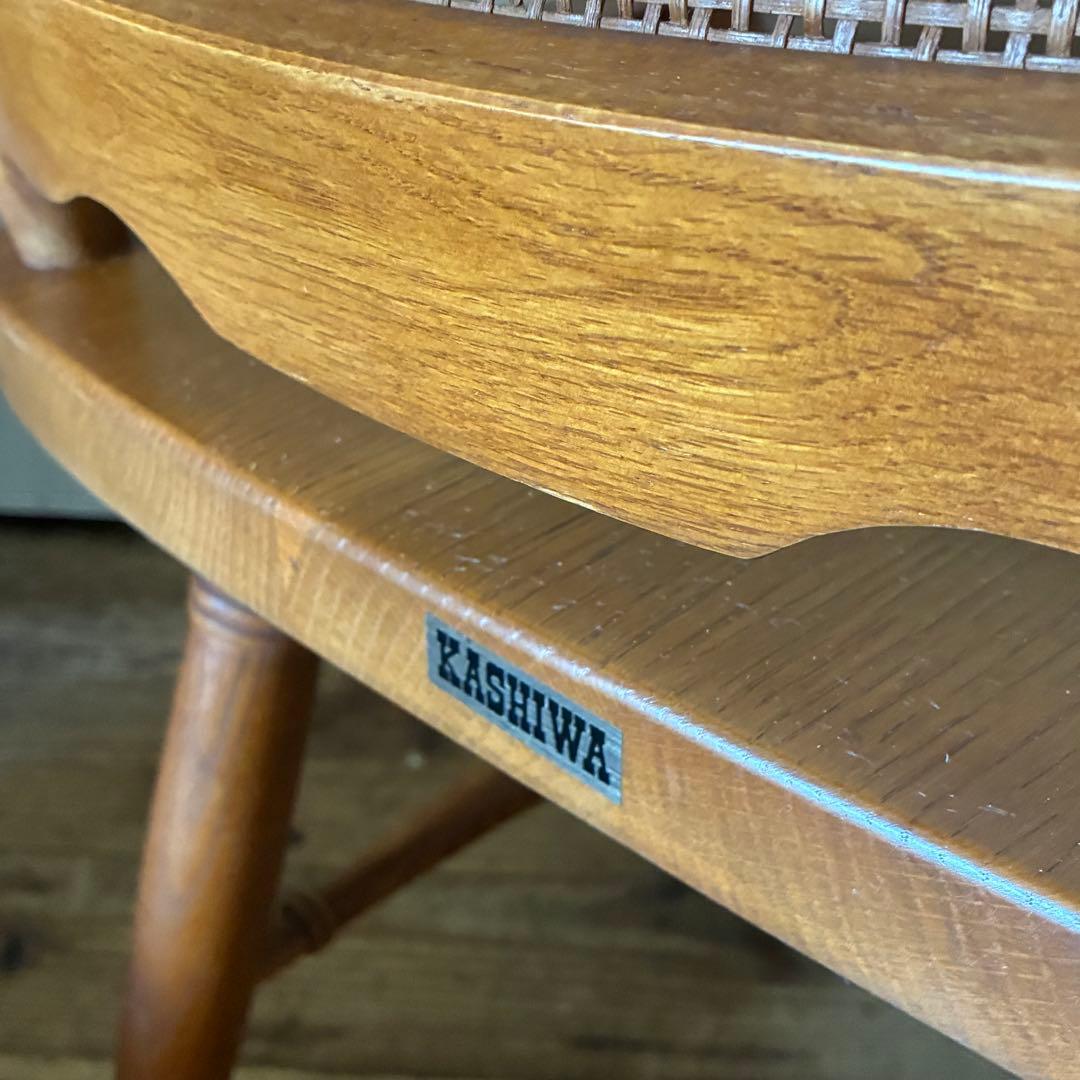 柏木工 ヴィンテージ ダイニング アームチェア ラタン B品 no3