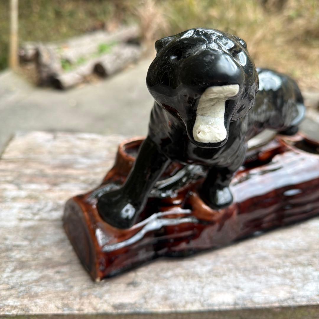 激レアブラックパンサー 陶器　置物　ミッドセンチュリー　ヴィンテージ50-60s