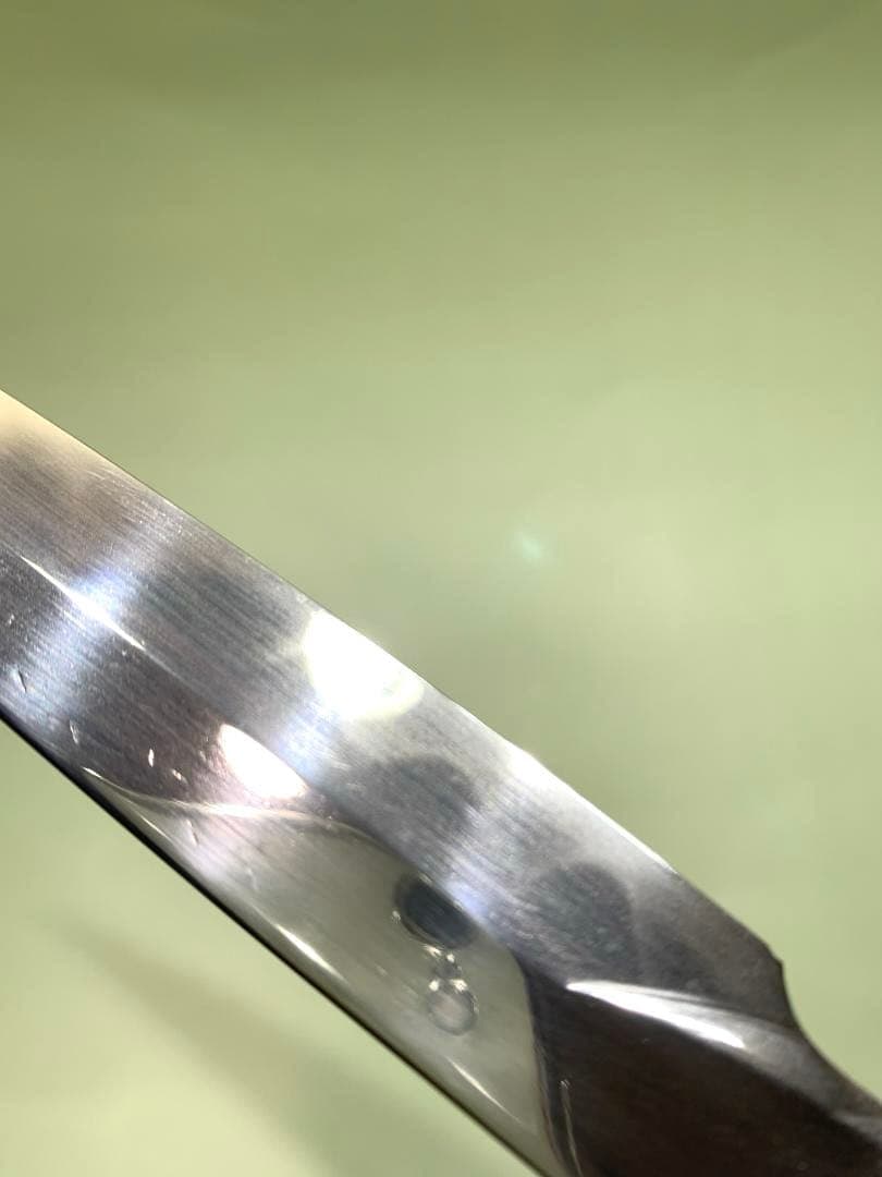 行秀　本焼　柳刃包丁　刃渡り16.5cm　波紋でています。