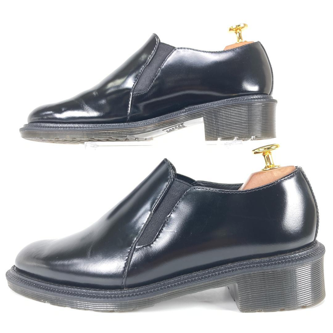 ドクターマーチン　ROSYNA　厚底サイドゴアレザースリッポン　UK4　ブラック