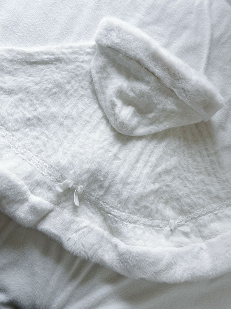 LIZLISAフード付きリボンポンチョ