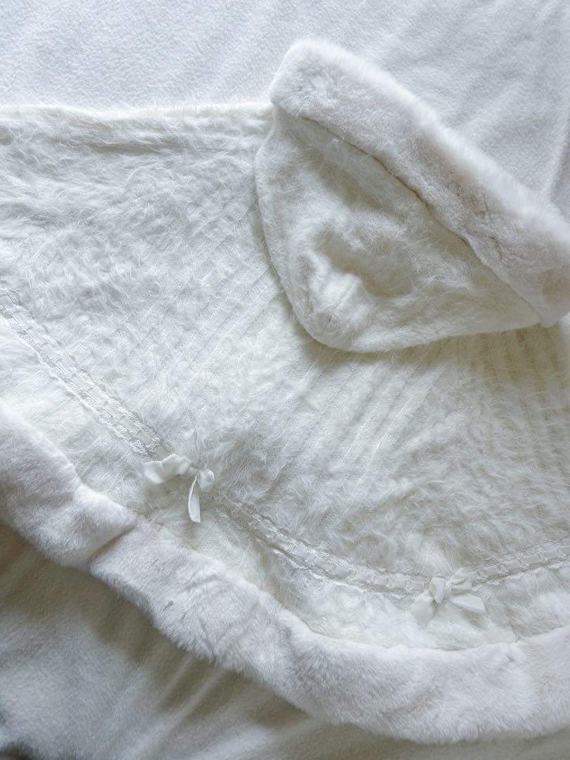 LIZLISAフード付きリボンポンチョ