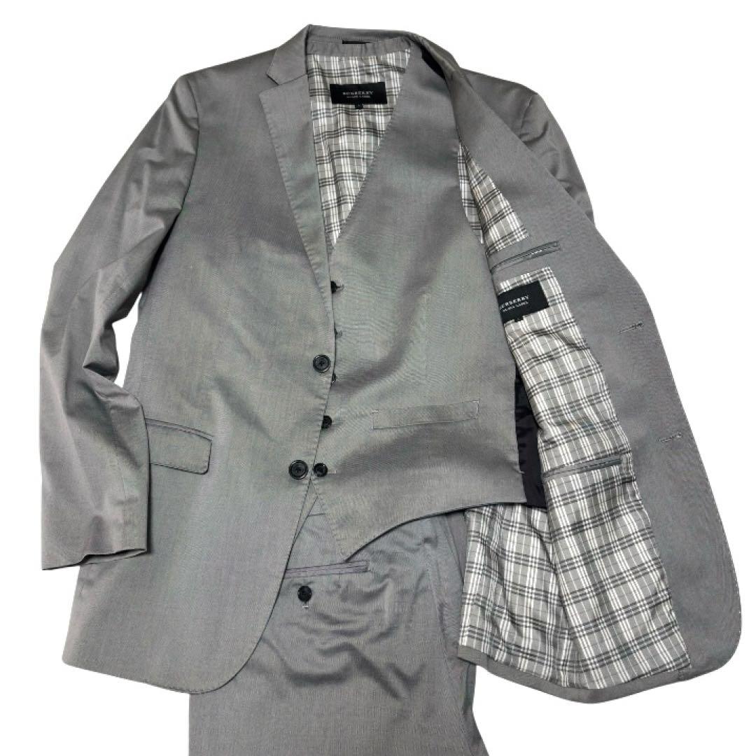 【美品】BURBERRY BLACK LABEL スーツ3ピース Lサイズ