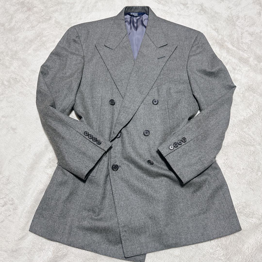 Polo by RalphLauren ダブルスーツ グレー 6B ワイド L