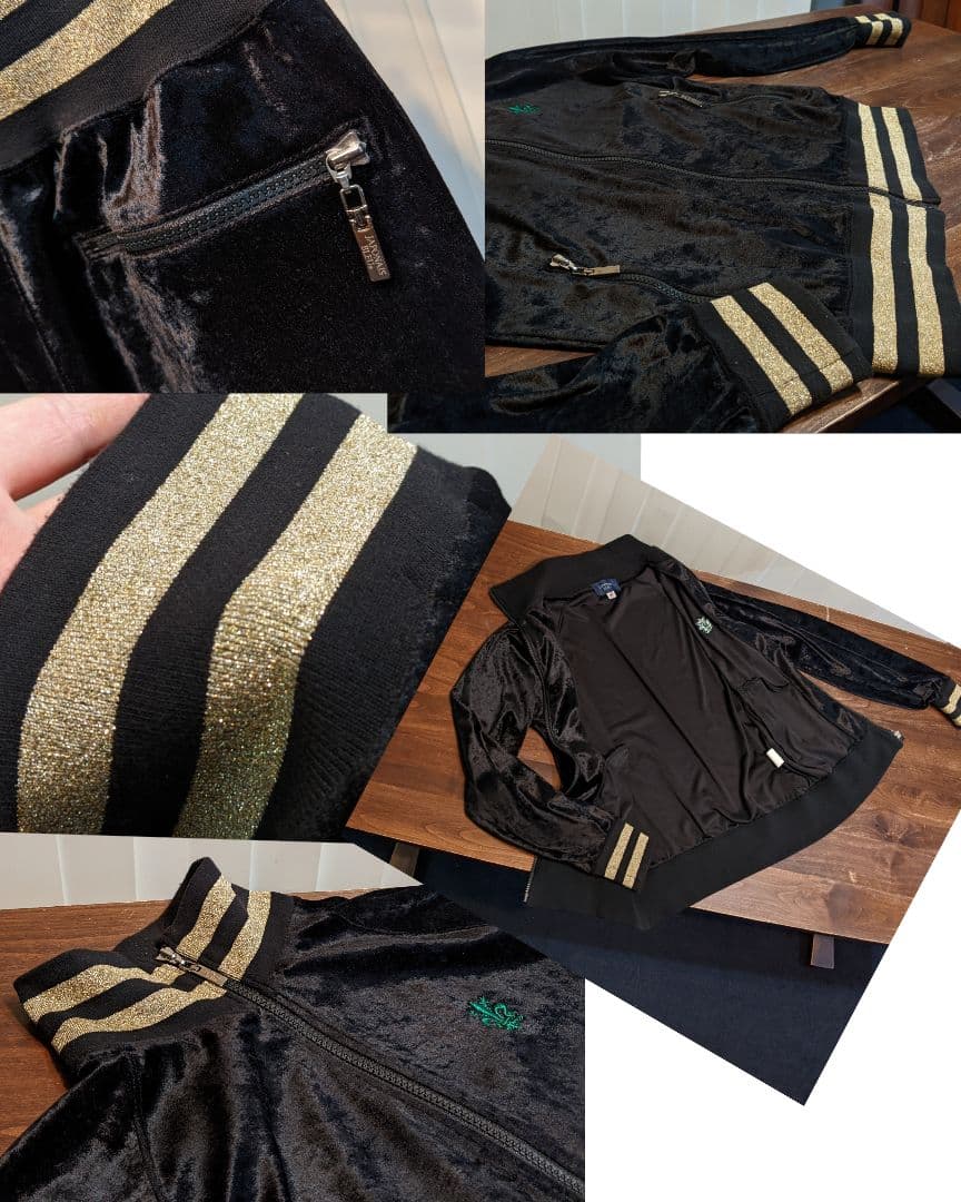 JAPONAIS BLEU　薄手　ベロア　上下セット　セットアップ　ジャージ　黒