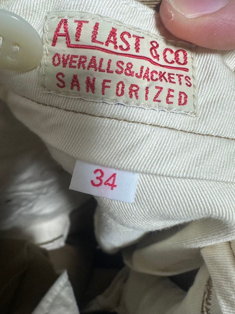 AT LAST & CO キャメル チノパン 34