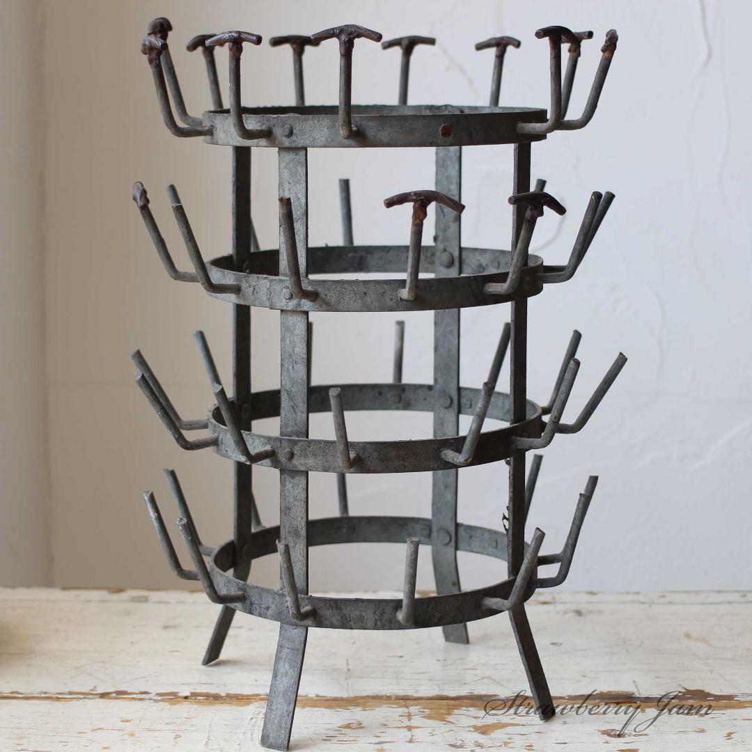 L2610-247 英国アンティーク ガーデニング アイアン ボトルラック
