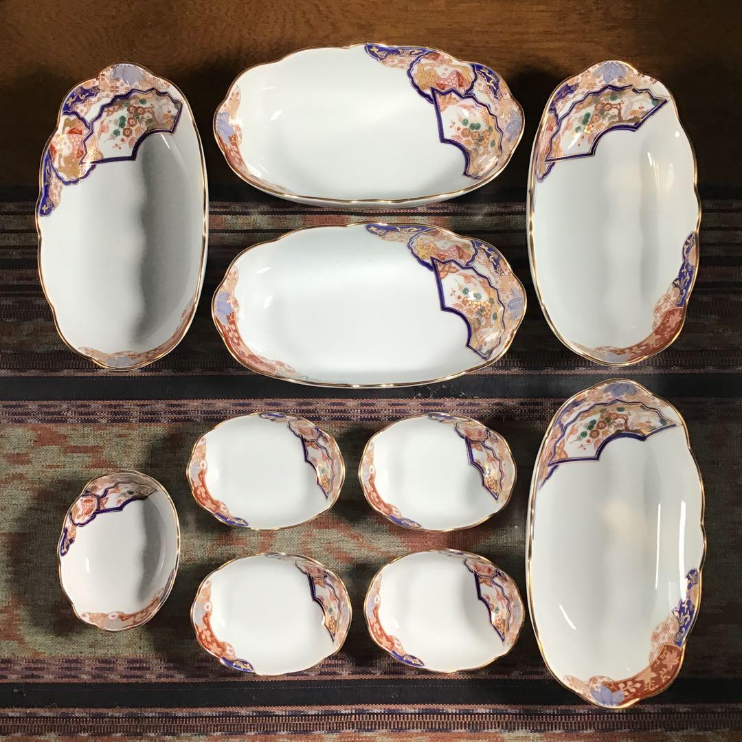 『冬うー特価』　其泉　『松竹梅鶴絵　刺身鉢揃』　中鉢　小鉢　5組